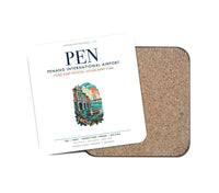 Thumbnail for Penang International Airport (PEN) design on white 1 piece coaster
