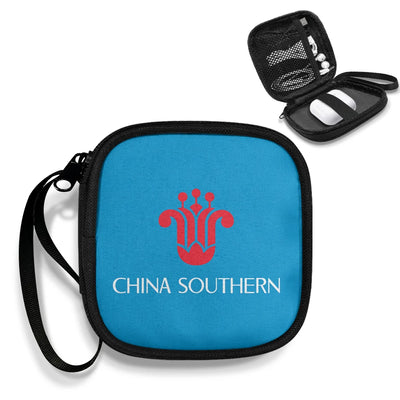 CHINA SOUTHERN Airlines Portable aviation design portable headphone bag, padded polyester construction.