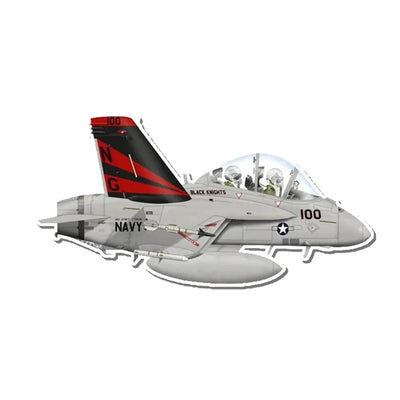 Douglas F-18 Hornet Fighter Attack Aircraft USMC VMFA 314 Black Knights Airplanes sticker, Wide 6cm (2.3inches)