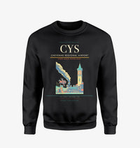 Thumbnail for Cheyenne Regional Airport (CYS) design on black sweatshirt