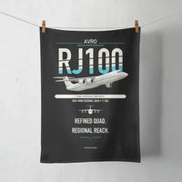 Thumbnail for Avro RJ100 design on black towel