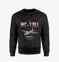 Thumbnail for WC-130J Hurricane Hunter design on black sweatshirt