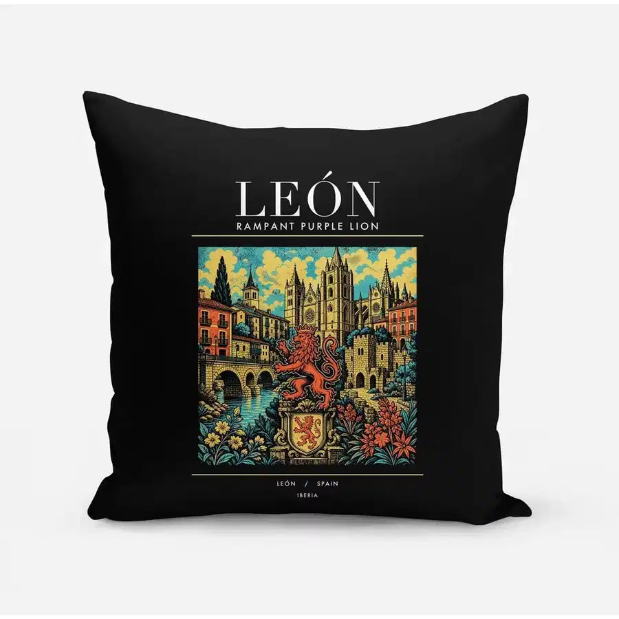 LEÓN - Poster - Pillow - Black