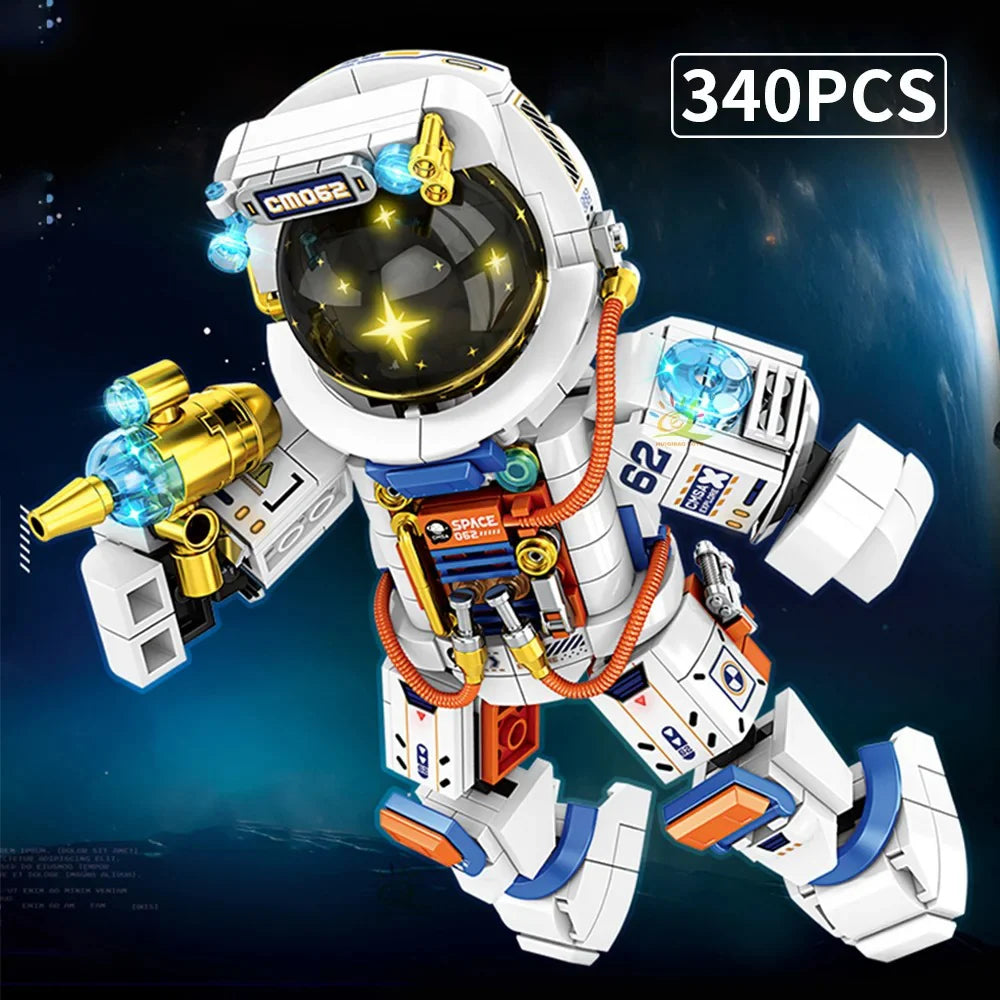 Astronaut Building Blocks aviation themed Lego-style model aircraft in ABS plastic.