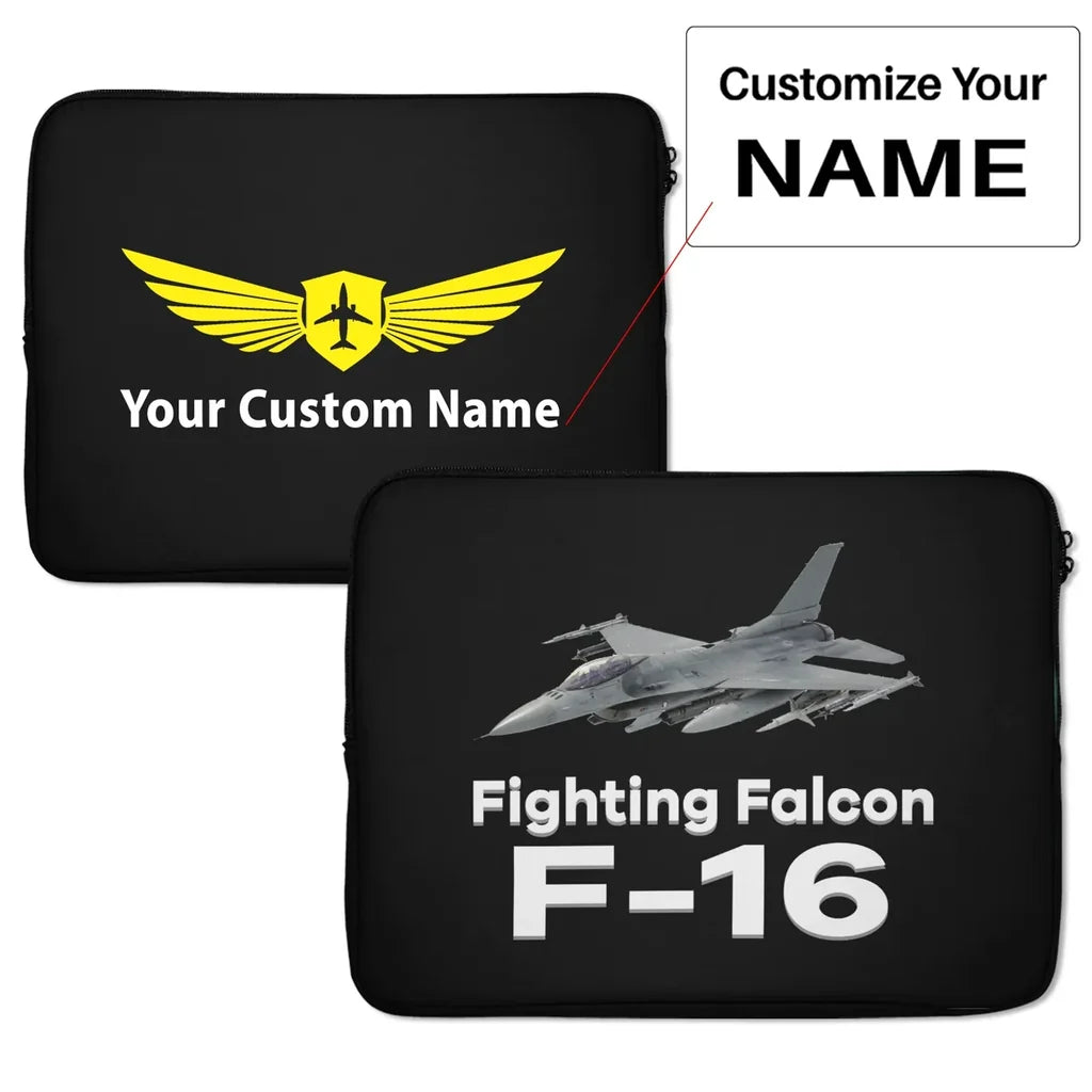 The Fighter Jet 16 Silhouette Laptop & aviation themed laptop & tablet case for laptop or tablet.
