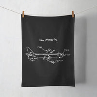 Thumbnail for How Planes Fly aviation design on soft absorbent cotton towel.