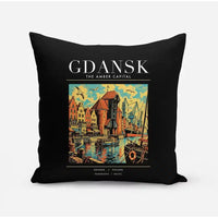 Thumbnail for GDANSK - Poster - Pillow - Black