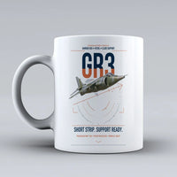 Thumbnail for Hawker Siddeley Harrier GR3 design on white ceramic mug, double-side print