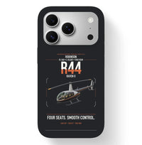 Thumbnail for Robinson R44 Raven II design on black magsafe iphone case, for iPhone 17 Pro