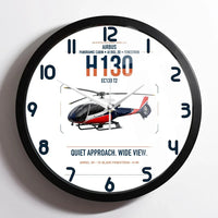 Thumbnail for Airbus H130 design on white framed wall clock