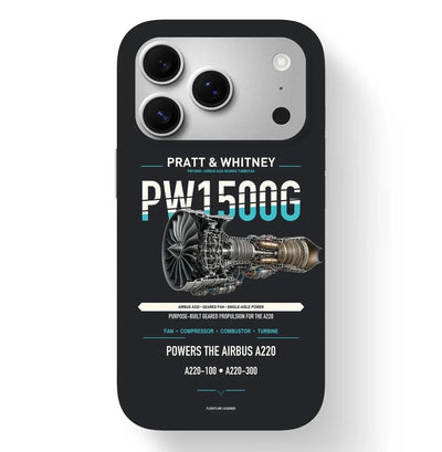 PW1500G Case design on black iphone case