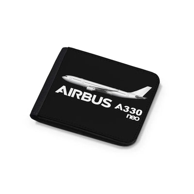 The Airbus A330neo aviation print wallet, leather.