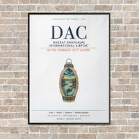 Thumbnail for Hazrat Shahjalal International Airport Dhaka DAC vertical canvas print - framed - white background