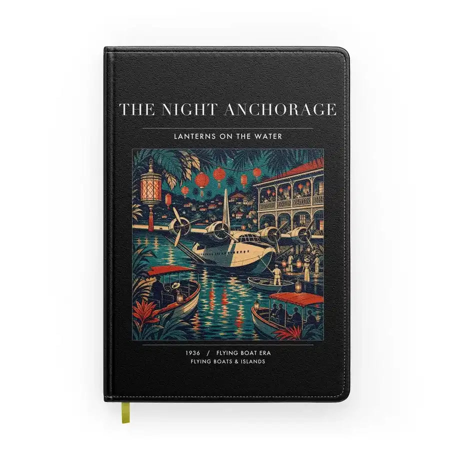 VINTAGE G4063 - The Night Anchorage - Designed Notebooks design on black