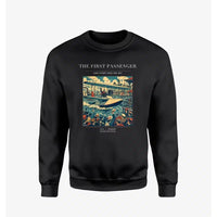 Thumbnail for VINTAGE G4007 - The First Passenger - Designed Sweatshirts design on black