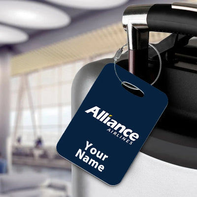 Alliance Airlines aviation acrylic luggage tag in durable acrylic.