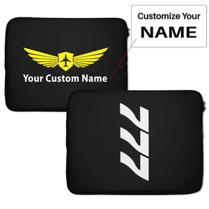 Boeing 777 Text Laptop & Tablet Cases
