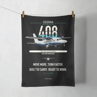 Thumbnail for Cessna 408 SkyCourier design on black towel