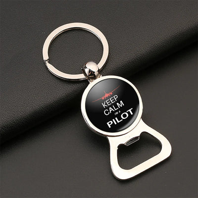 Pilot (777 Silhouette) Bottle Opener aviation design on bottle-opener key chain, durable metal alloy with built-in opener.