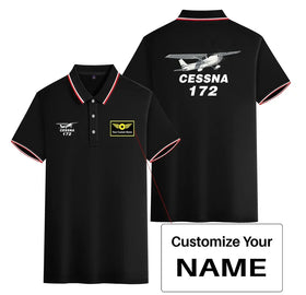 Double-Side Printing — The Cessna 172 Stylish Polo T-Shirts
