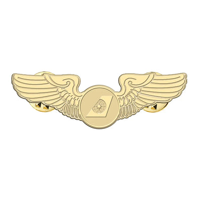 EVA Air Airlines aviation hollow pin in polished alloy.