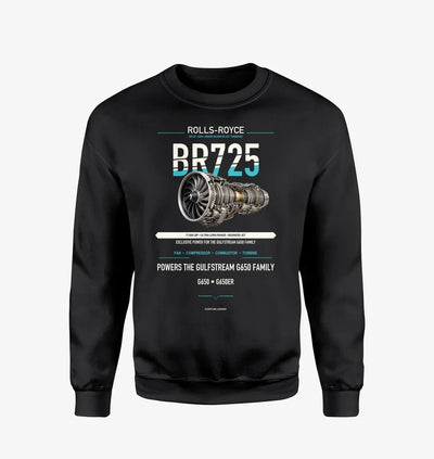 BR725 design on black sweatshirt