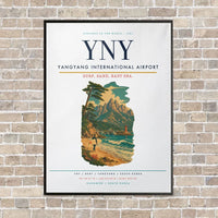 Thumbnail for Yangyang International Airport YNY vertical canvas print - framed - white background