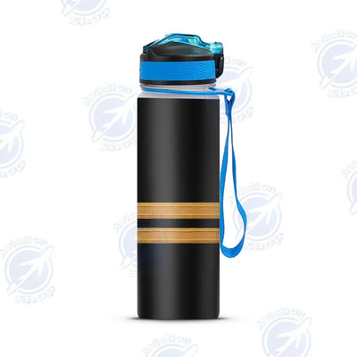 Pilot Epaulette 2 Lines Sports aviation design on sport kettle, insulated bottle with sport spout.