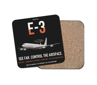 Thumbnail for E-3 Sentry AWACS design on black 1 piece coaster