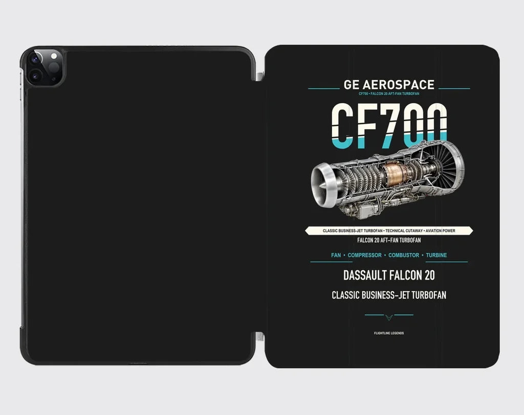 CF700 design on black ipad tablet case