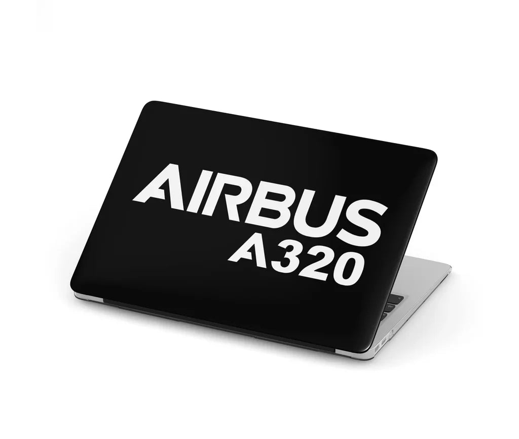Airbus A320 & Text aviation print MacBook case, fits MacBook.
