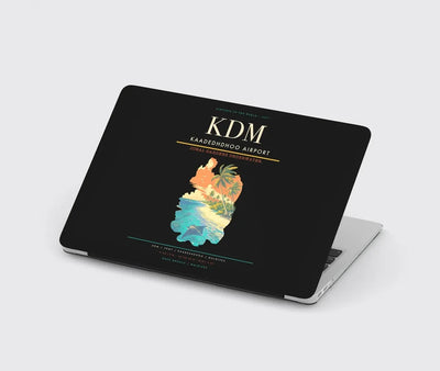 Kaadedhdhoo Airport (KDM) design on black MacBook case