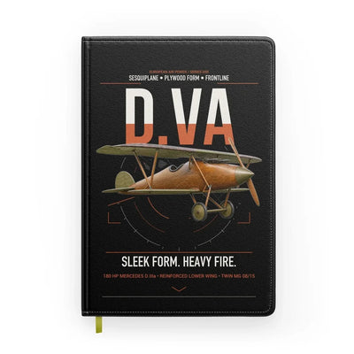 Albatros D.Va design on black notebook