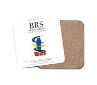 Thumbnail for Bristol Airport (BRS) design on white 1 piece coaster