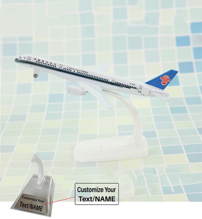 Side view of China Southern Airlines Boeing 757 Airplane Model (16CM) aviation 16-18cm scale model aircraft in diecast metal.
