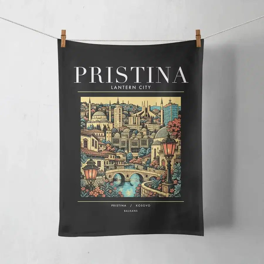 PRISTINA - Poster - Towel - Black