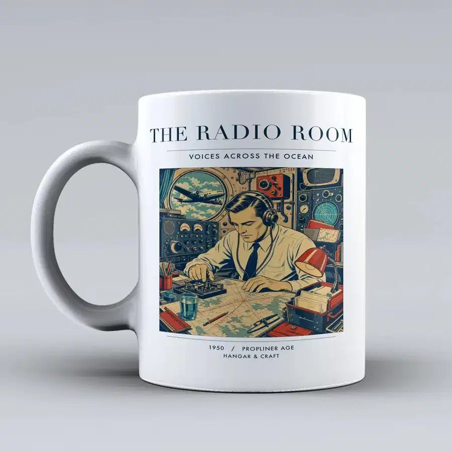 VINTAGE G4106 - The Radio Room - Ceramic Mug design on white