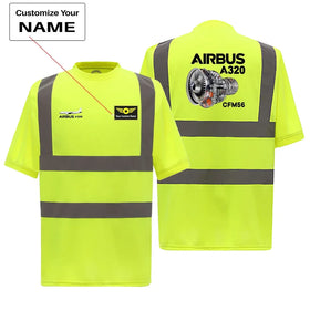 Airbus A320 & CFM56 Engine Reflective Polo & T-Shirts