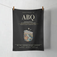 Thumbnail for Albuquerque International Sunport (ABQ) design on black towel