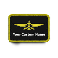 Thumbnail for Custom Name (Badge 3) & Embroidered aviation design patch in embroidered fabric.