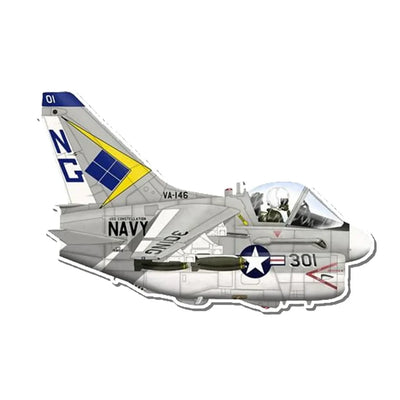 A-7 Corsair II Attack Aircraft United States Navy Airplanes sticker, Wide 6cm (2.3inches)