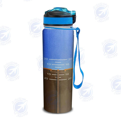 Gyro Horizon Sports aviation design on sport kettle, insulated bottle with sport spout.