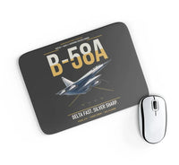 Thumbnail for B-58A Hustler design on black rectangle mouse pad