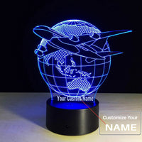 Thumbnail for Colour Changing 3D Airplane Shape Led Table Lamps aviation themed 3D night lamp, premium acrylic with LED.