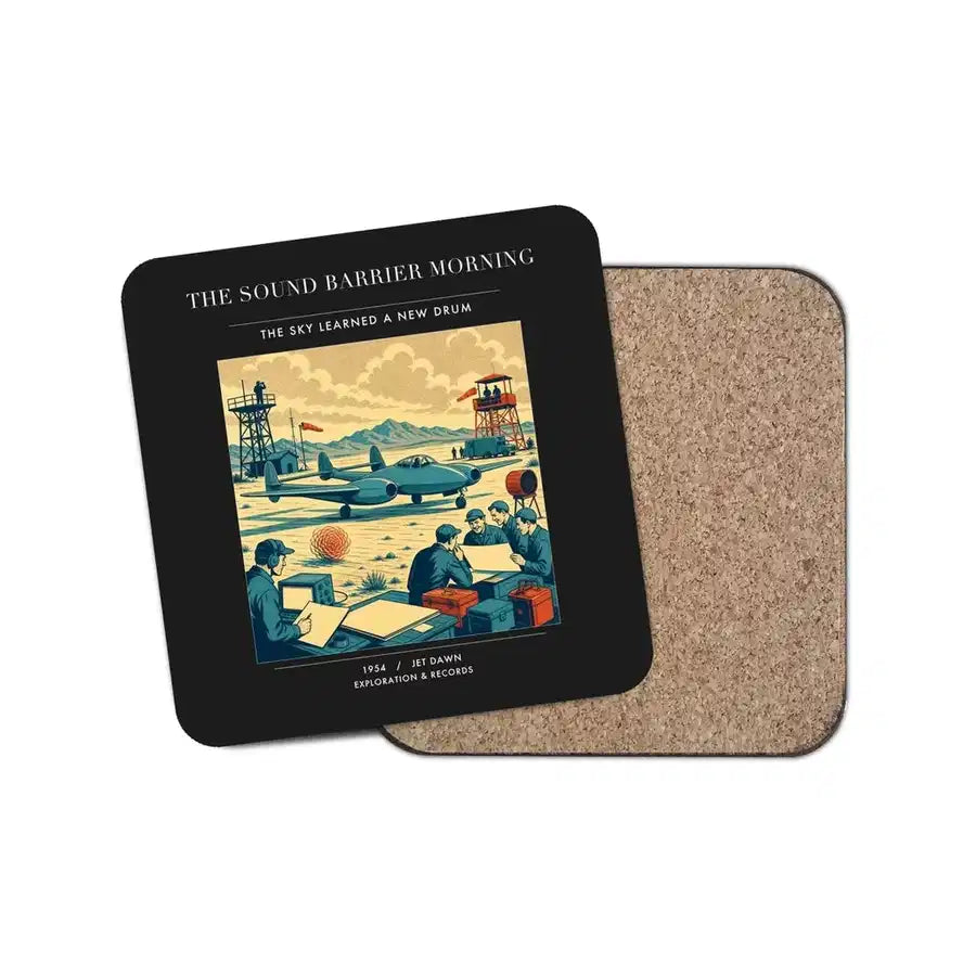 The Sound Barrier Morning - Designed Coasters design on black 1-piece