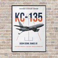 Thumbnail for KC-135 STRATOTANKER vertical canvas print - framed - white background