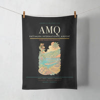 Thumbnail for Pattimura International Airport (AMQ) design on black towel