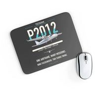 Thumbnail for Tecnam P2012 Traveller design on black rectangle mouse pad