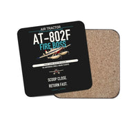 Thumbnail for Air Tractor AT-802F Fire Boss design on black 1 piece coaster