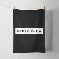 Thumbnail for Cabin Crew Text aviation design on soft absorbent cotton towel.